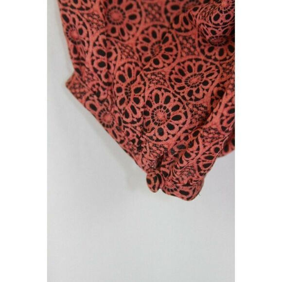 Worthington Print Blouse Cold Shoulder Pink Floral Long Sleeves Womens Petite L - Picture 7 of 8